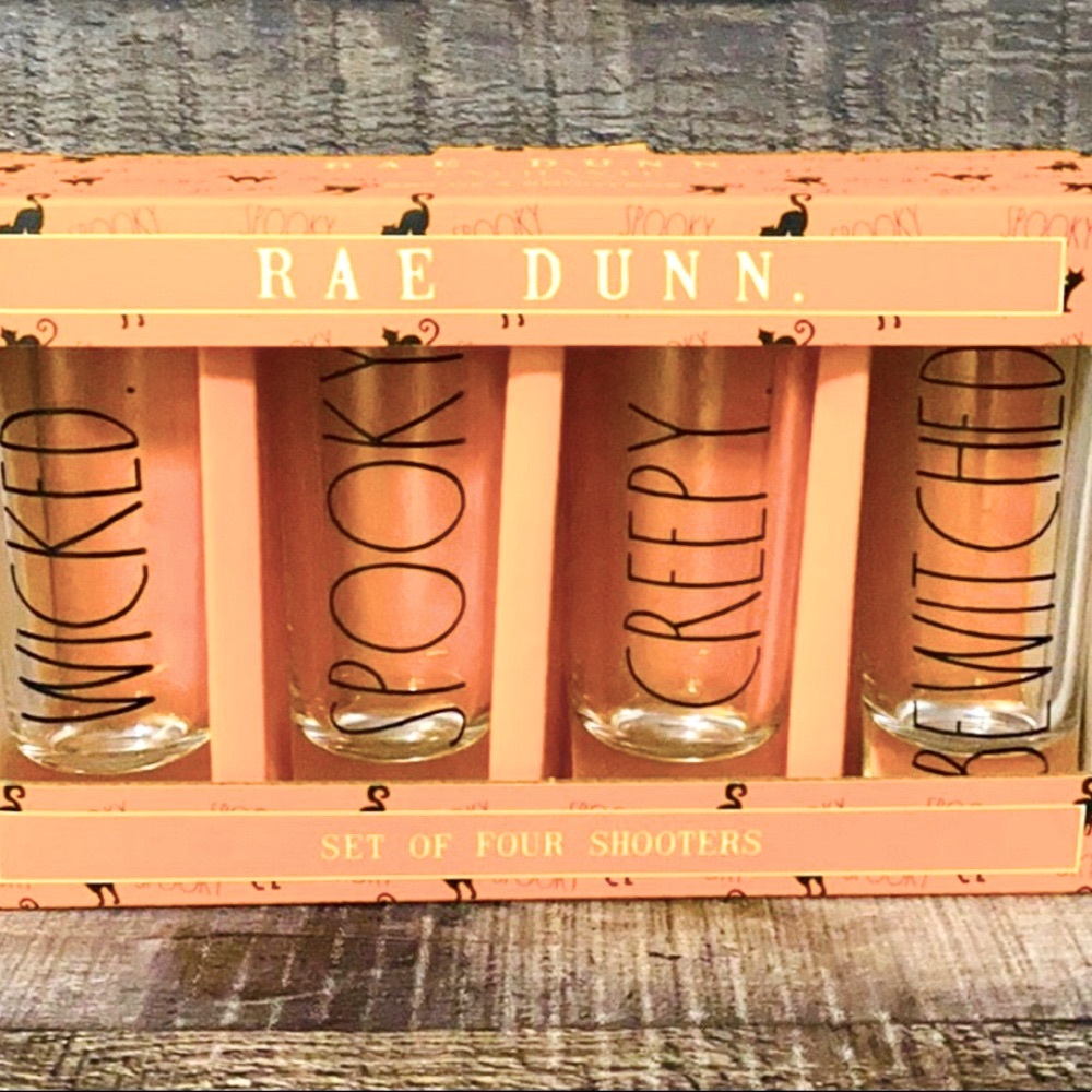 NWT Rae Dunn Shooters. Set of 4.